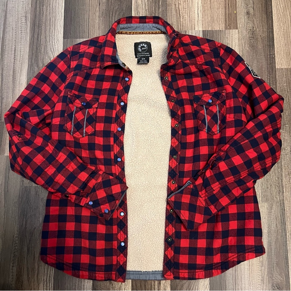 Fleece lined flannel jacket size medium